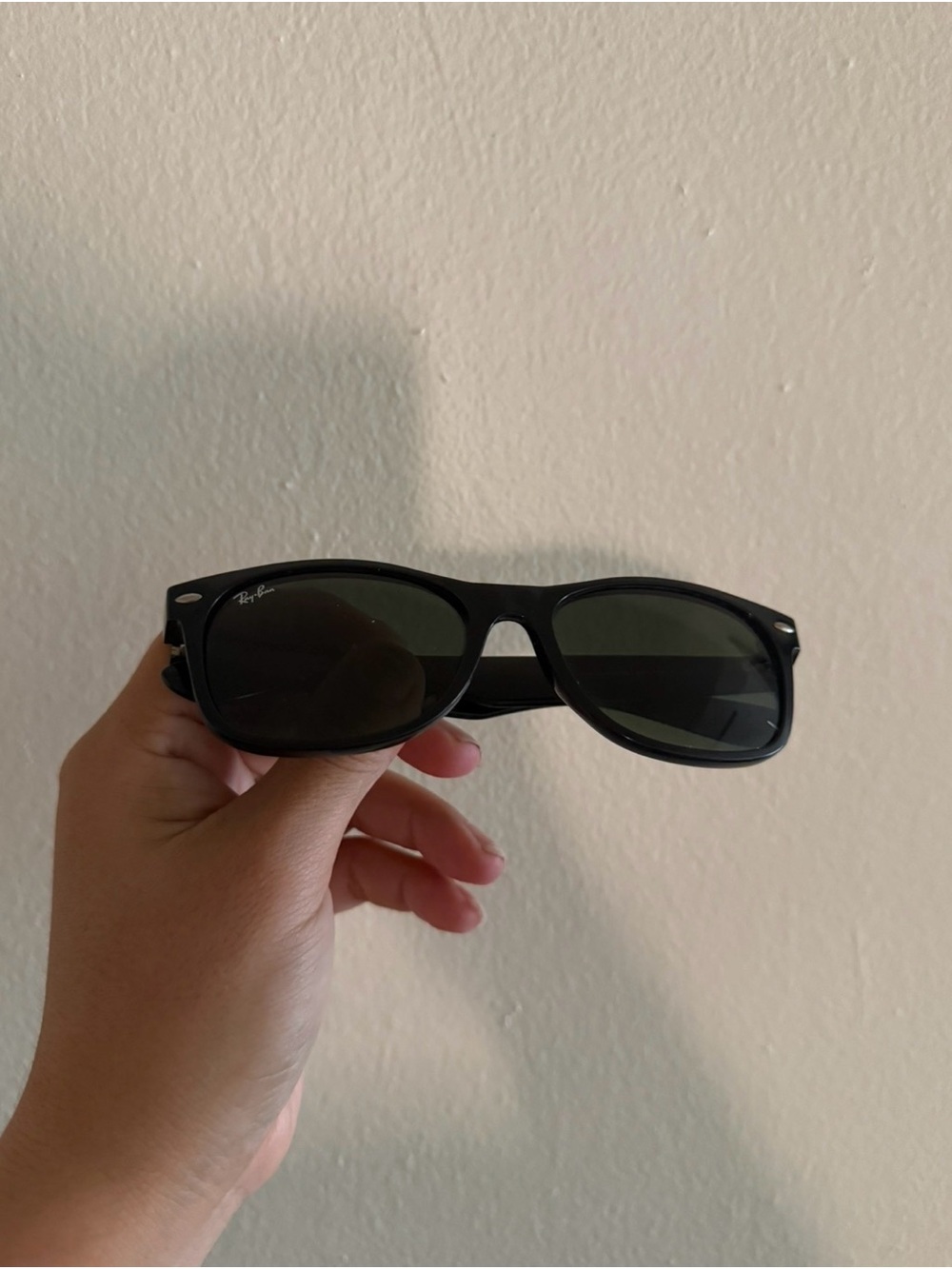 Ray-Ban Black Polarized Rectangular Sunglasses